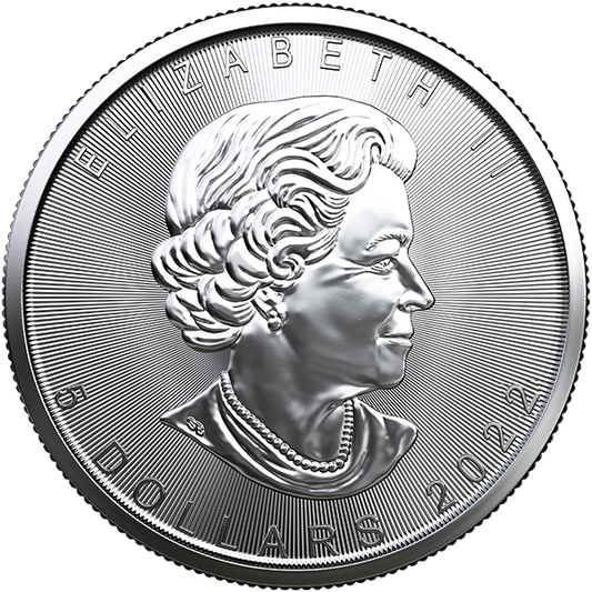 25x 1 oz Ag - Kanada 5$ Liść Klonu 2022 - uncja srebra - tuba