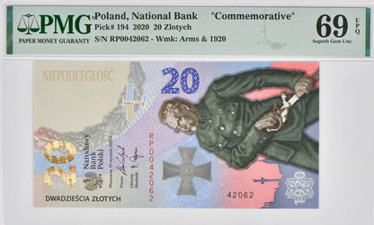 20 zł Bitwa Warszawska 1920 - 2020 rok - PMG 69 EPQ