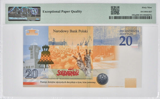 20 zł Lech Kaczyński - Warto być Polakiem - 2021 rok - PMG 69 EPQ